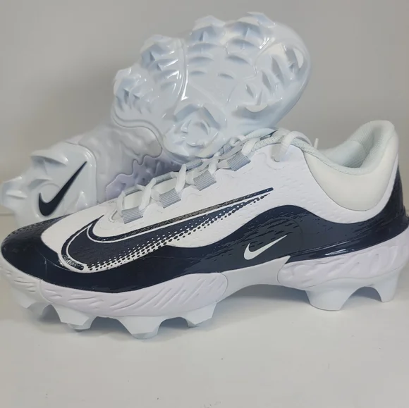 Spikes Nike Alpha Huarache 4 Elite MCS Baseball Blanco/Azul Marino {10.5 - 44.5}